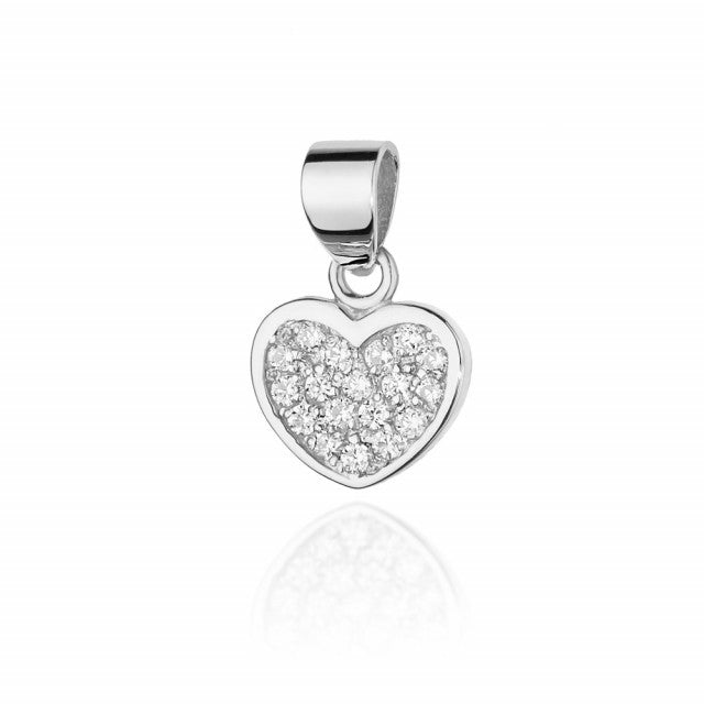 Pandantiv Inima Aur 14K cu Diamante 0.15 ct