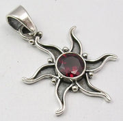 Pandativ Argint 925 cu Garnet 3.5 cm lungime