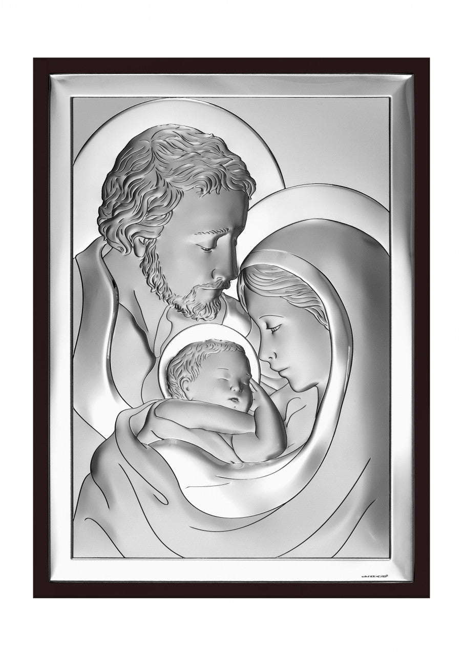 Tablou Sf. Familie din Argint 925 14x19 cm