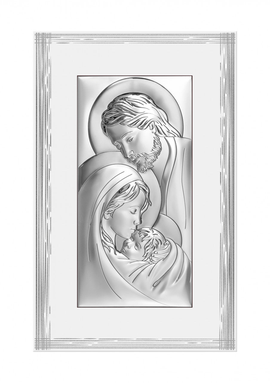 Tablou Sf. Familie din Argint 925 16x25 cm