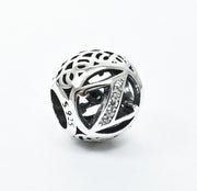 Talisman Argint 925 rodiat cu litera Z si zirconiu- Simulated Diamond