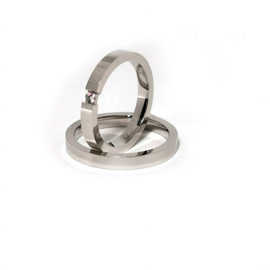 Verighete din Argint 925 rodiat si zirconiu- Simulated Diamond-Cod: AT2501